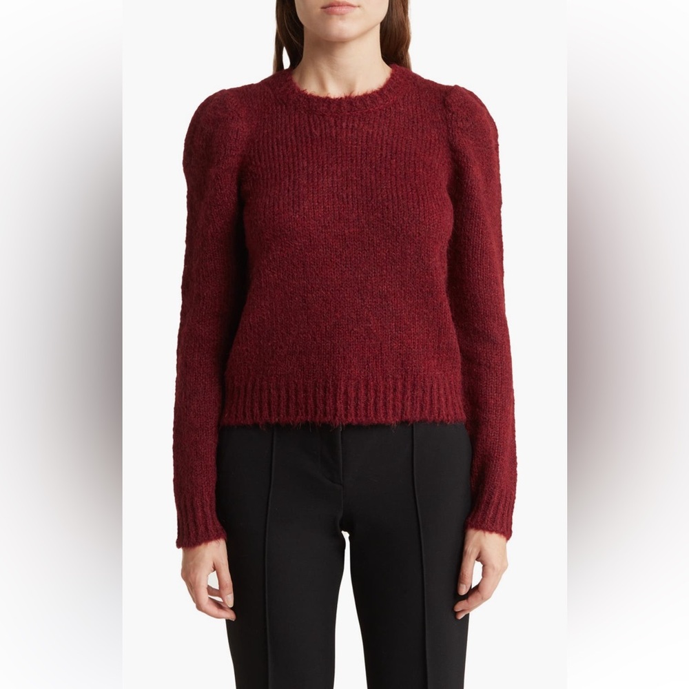 NWT Derek Lam 10 Crosby Locken Puff Sleeve Sweater, S